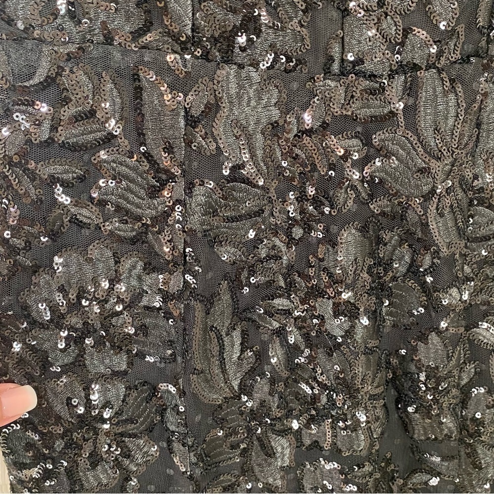 Windsor Livia Sequin Mesh Mermaid Dress Black Junior Size 5/6 - Picture 11 of 15